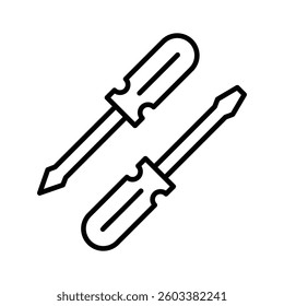 Check out our premium line style icon depicting screwdrivers