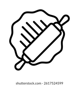 Check out our premium line icon of rolling dough