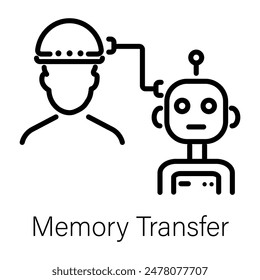 Check out outline icon of memory transfer 