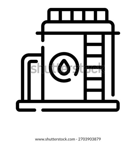 Check out out premium outline style icon of water reservoir