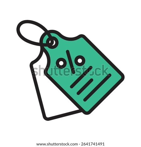 Check out ready to use filled line icon of discount tag
