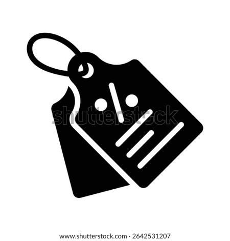 Check out ready to use glyph icon of discount tag
