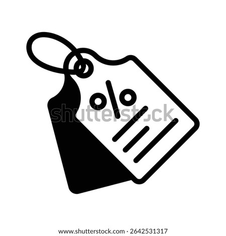Check out ready to use glyph icon of discount tag