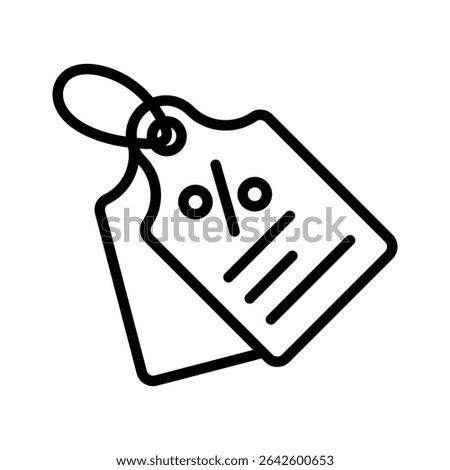 Check out ready to use line icon of discount tag
