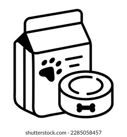 Check out the scalable sketchy icon of animal food