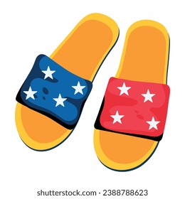 Icono plano de las zapatillas de spa 
