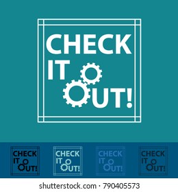 Check It Out! Sticker Or Button - Vector Illustration - Different Colors
