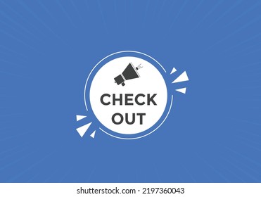 Werfen Sie einen Blick auf die Schaltfläche Text. Sprachblase. Werfen Sie einen Blick auf die farbige Webbanner-Vorlage. Vektorgrafik
