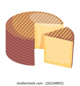 Echa un vistazo a este icono 2d de una tarta de esponja en rodajas