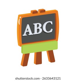 Echa un vistazo a este icono 2d de tablero de conferencias en inglés