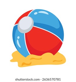 Check out this 2d icon of playful beach ball