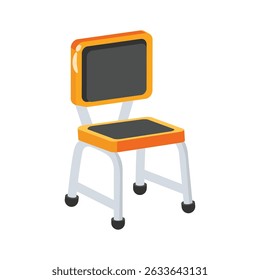 Echa un vistazo a este icono de estilo 2d de silla de aula