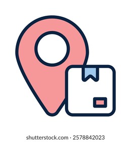 Check out this amazing icon of delivery location in modern style