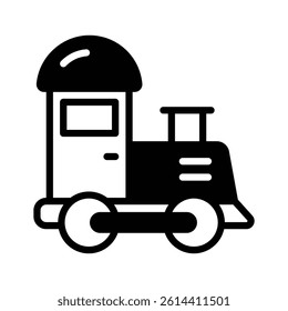 Check out this amazingly designed glyph icon of train ride