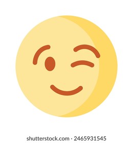 Echa un vistazo a este hermoso diseño de Vector de emoji guiñando