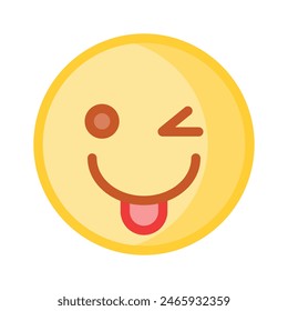 Check out this beautiful winking emoji vector design