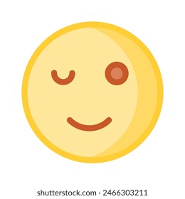 Check out this beautiful winking emoji vector design