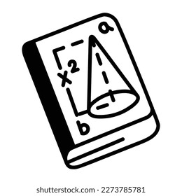 Echa un vistazo a este doodle icono del libro de matemáticas 