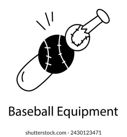 Echa un vistazo a este doodle icono de equipo de béisbol 