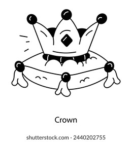 Check out this doodle icon of crown 