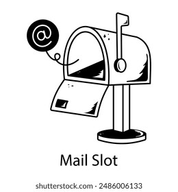 Echa un vistazo a este doodle icono de la ranura de correo 
