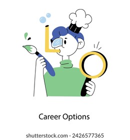 Check out this doodle mini illustration of career options 