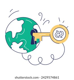 Check out this doodle mini illustration of crypto unlock