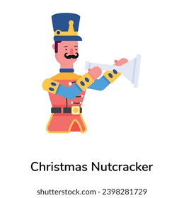 Check out this flat character of christmas nutcracker 