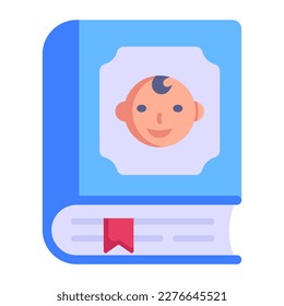 Check out this flat icon of a baby book 