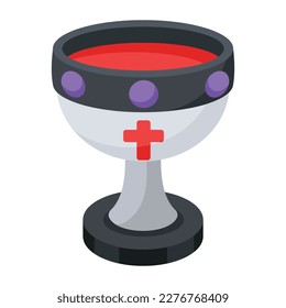 Check out this flat icon of a gothic chalice 