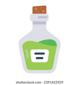 Check out this flat icon of a chemical bottle 