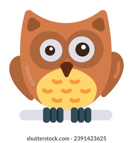 Check out this flat icon of wisdom owl 