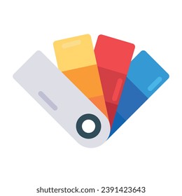Check out this flat icon of colour swatches 