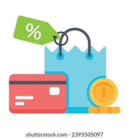 Check out this flat icon of payment discount 