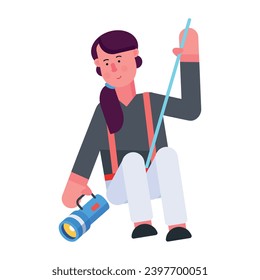 Check out this flat icon of detective torch 