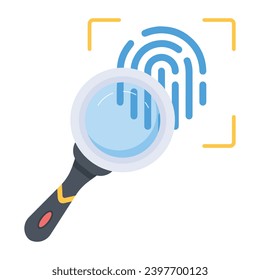 Check out this flat icon of fingerprint evidence 