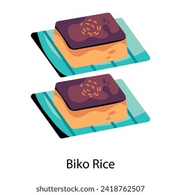 Check out this flat icon of biko rice 