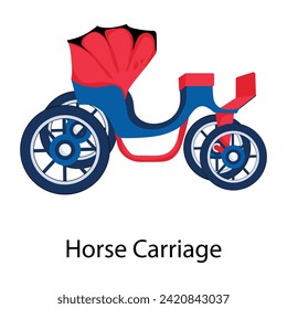Check out this flat icon of horse carriage 