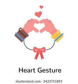 Check out this flat icon of heart gesture 