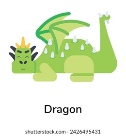 Check out this flat icon of a dragon 