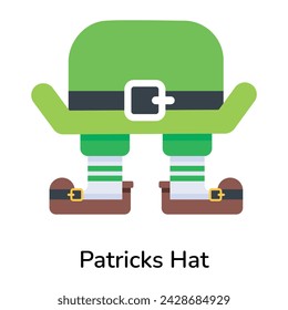 Check out this flat icon of patricks hat 