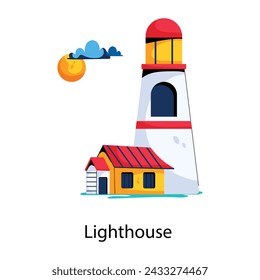 Check out this flat icon of lighthouse 