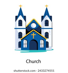 Check out this flat icon of a church 
