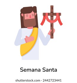 Check out this flat icon of semana santa 