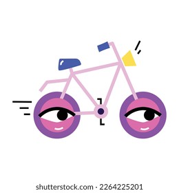 Check out this flat sticker of cycle 