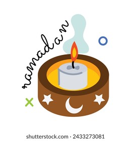 Echa un vistazo a esta etiqueta plana de vela decorativa 