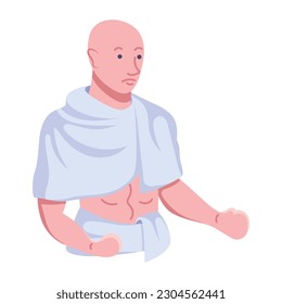Check out this flat style illustration of an ancient priest 