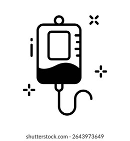 Check out this glyph icon showing iv bag