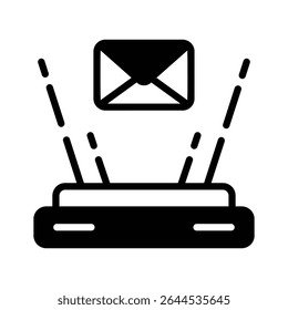 Check out this glyph icon of holographic email
