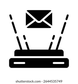 Check out this glyph icon of holographic email
